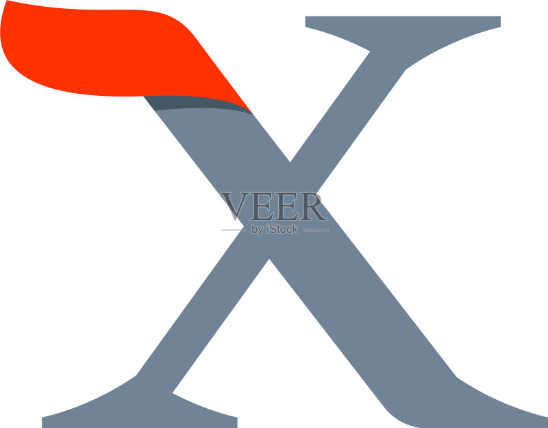 快速X衬线字母标志图标素材