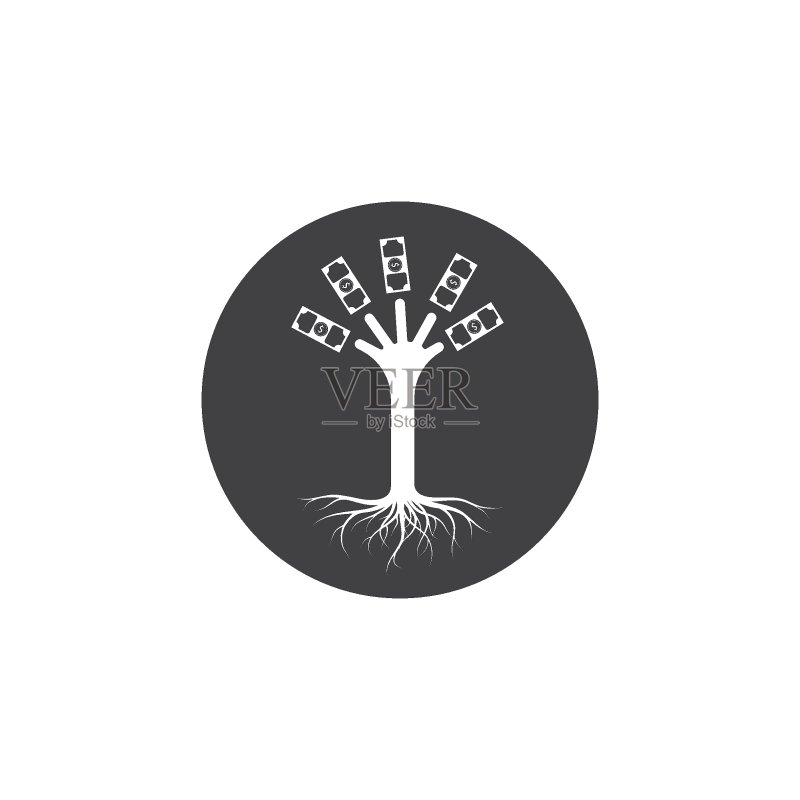 摇钱树图标矢量素材图标素材