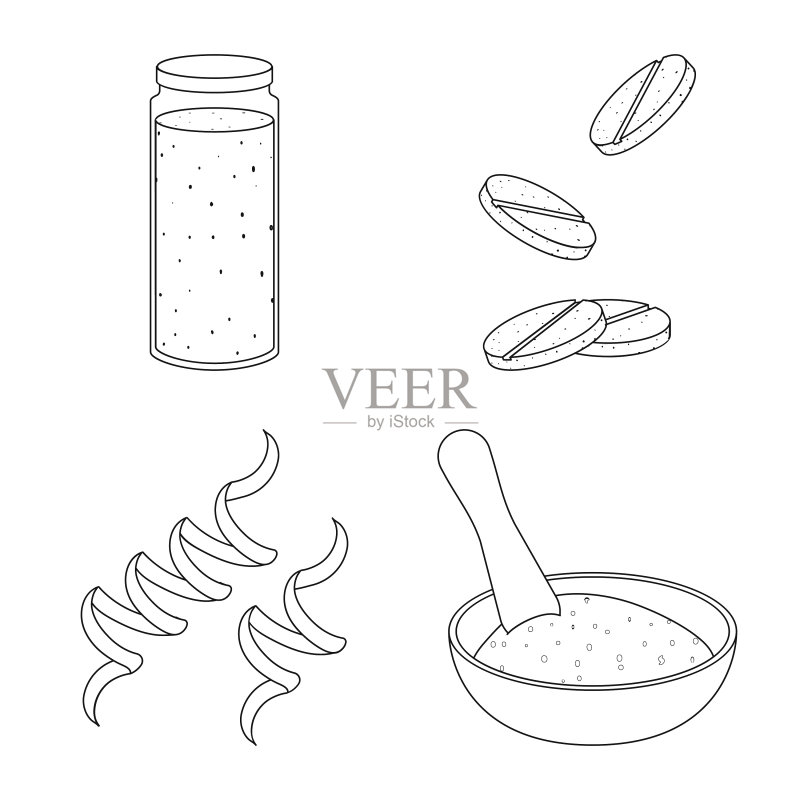 纯素食品标志合集图标素材
