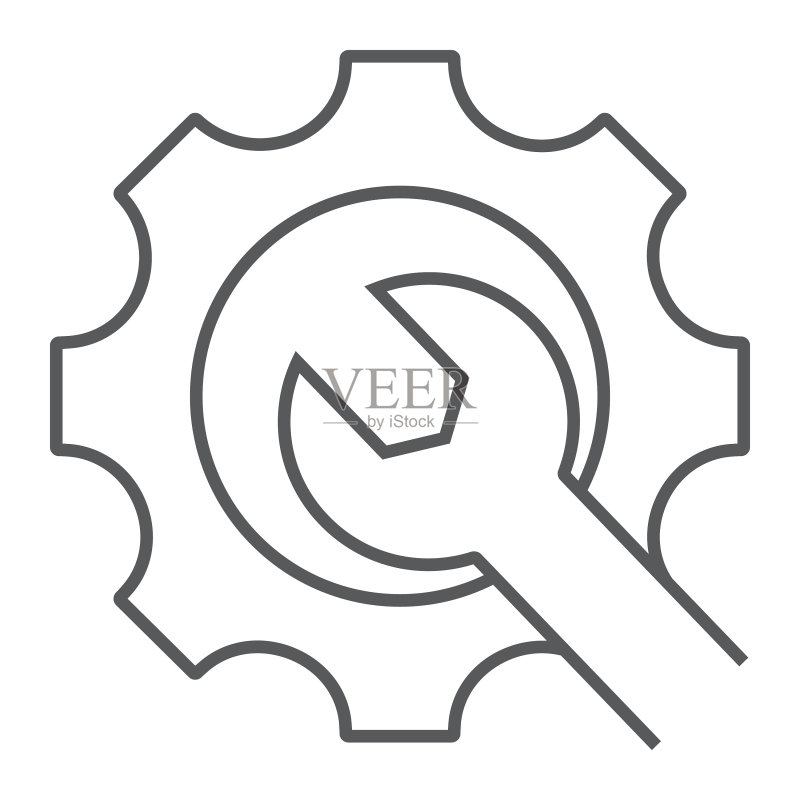技术支持细线图标图标素材