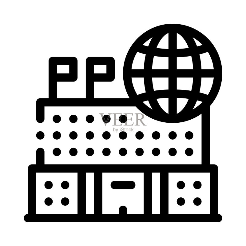 值得一游的不同国家图标矢量轮廓图图标素材