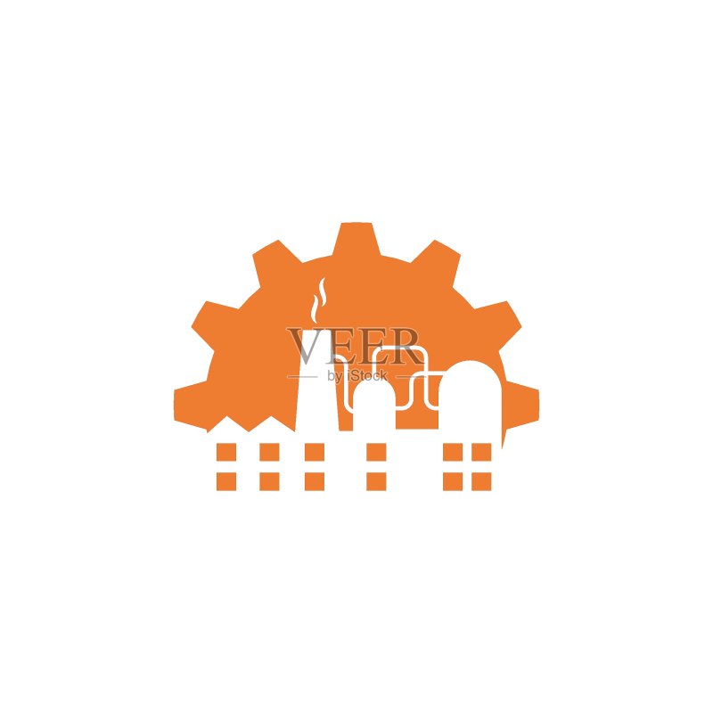 工业厂房建筑图标矢量设计图标素材
