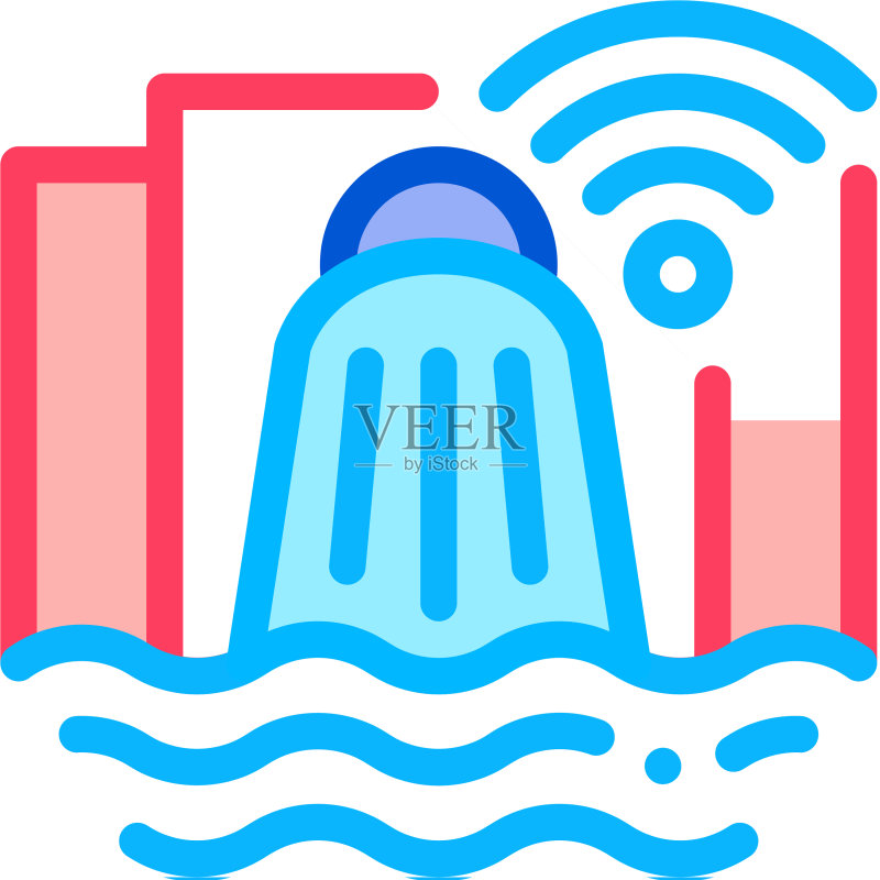 智能水力发电站图标图标素材