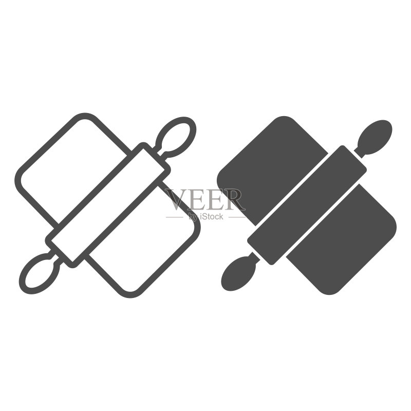 擀面杖和面板图标图标素材