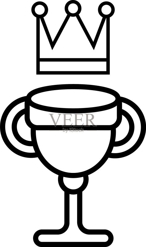 奖杯和皇冠图标素材