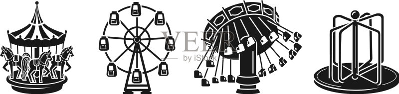 旋转图标集简约风格图标素材