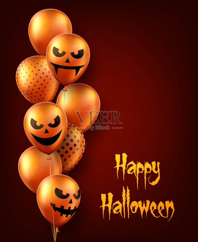 万圣节快乐背景正版模板素材