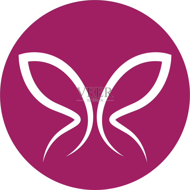 蝴蝶Logo图标图标素材