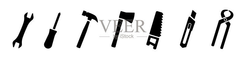 工作工具或仪器图标集图标素材