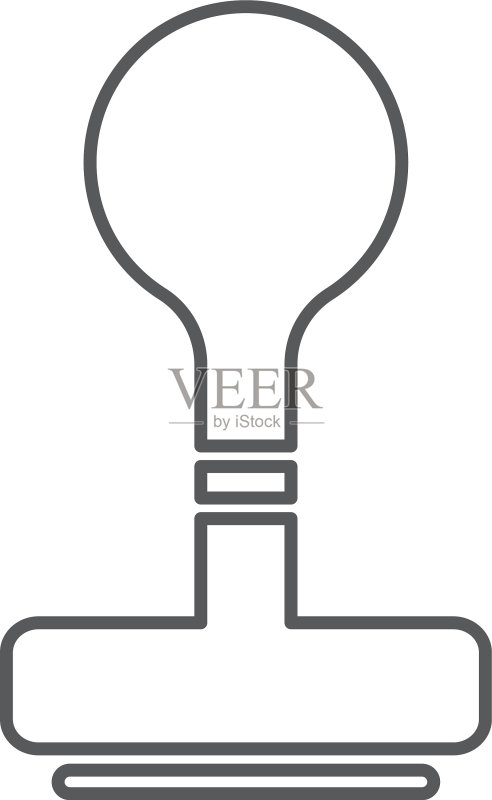 白色背景上的印章概念图标图标素材