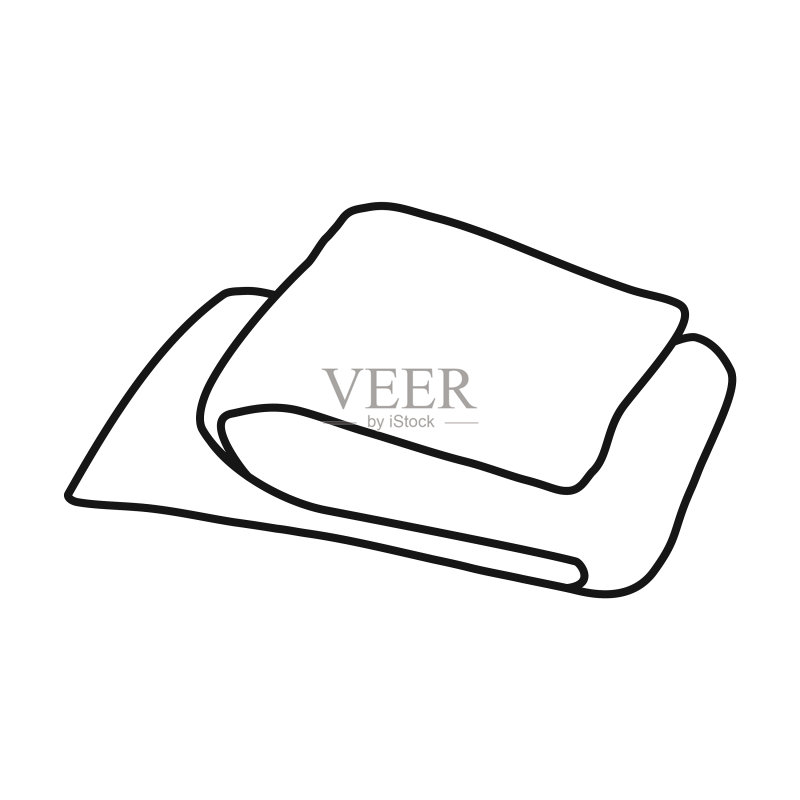 围巾轮廓线条图标图标素材