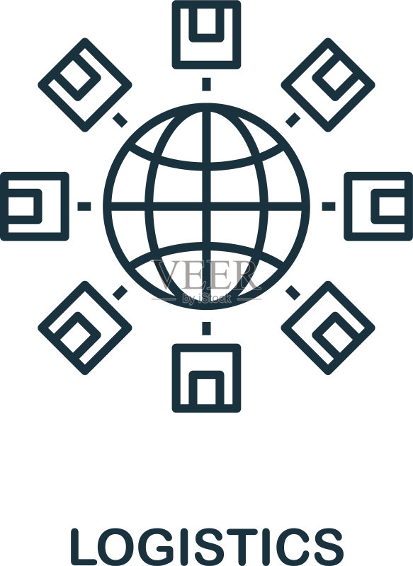 物流线条图标设计图标素材