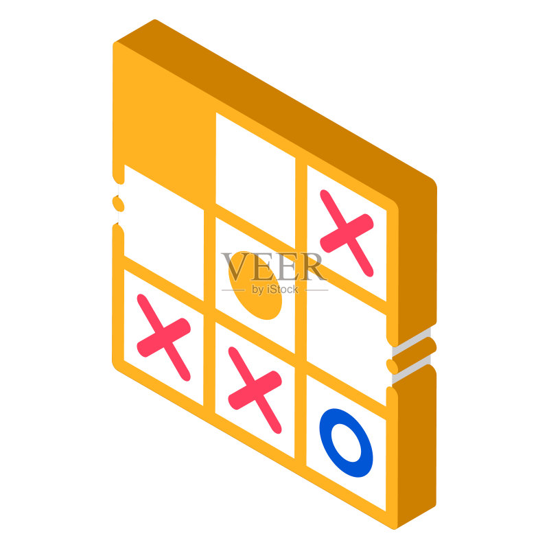 2.5D井字棋游戏矢量图图标素材