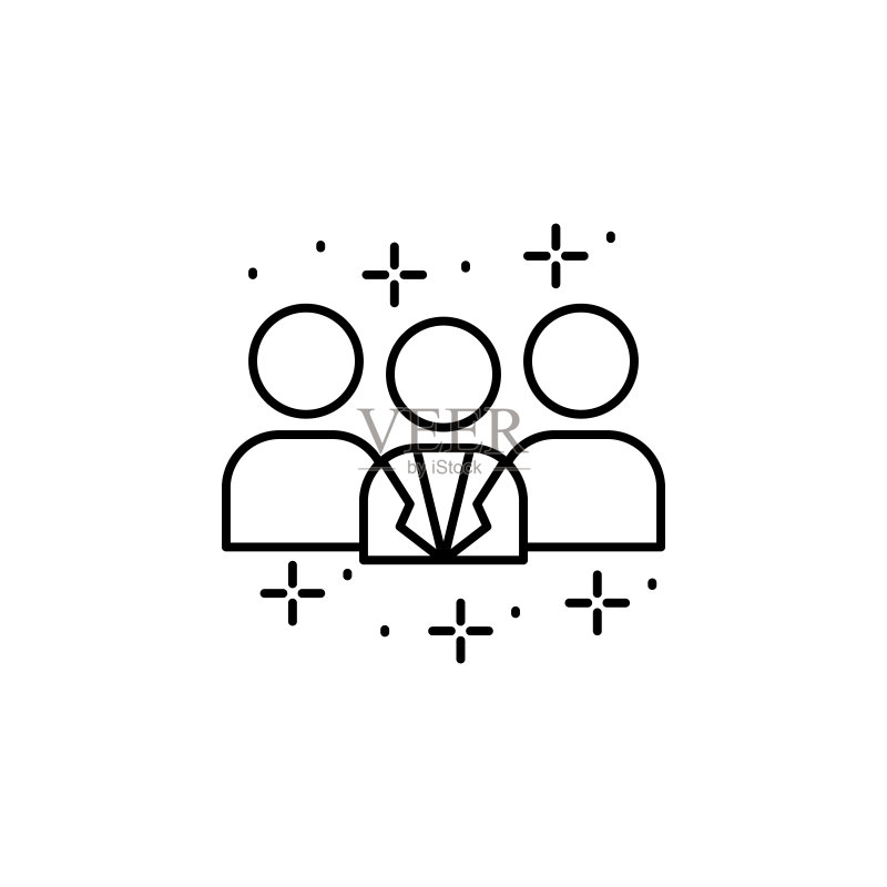 领导者人物图标:现代商务元素图标素材
