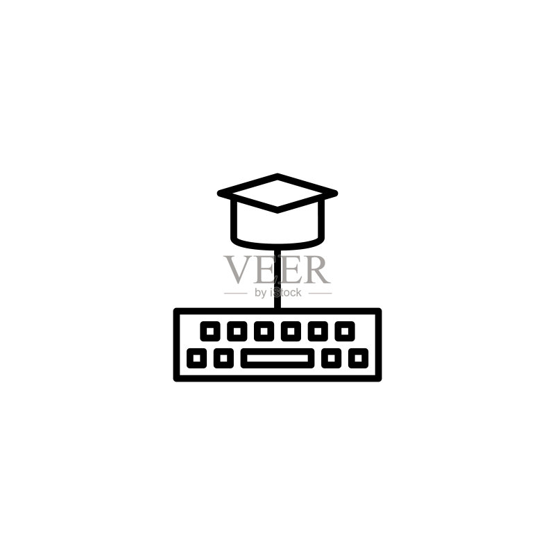 在线学习图标矢量图图标素材