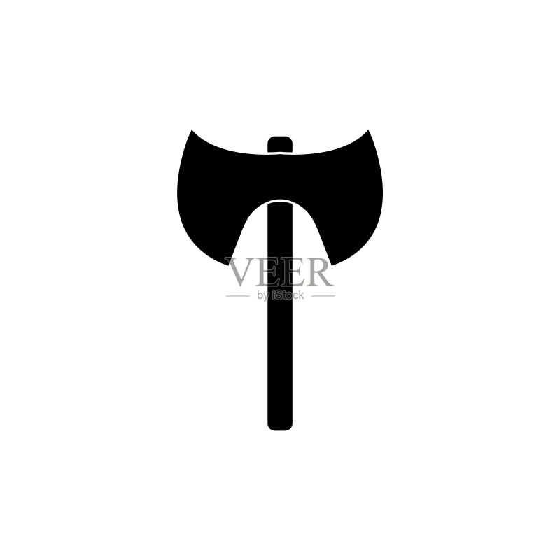 斧头图标logo(白色背景)图标素材