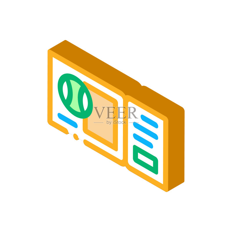 比赛门票2.5D图标矢量图图标素材