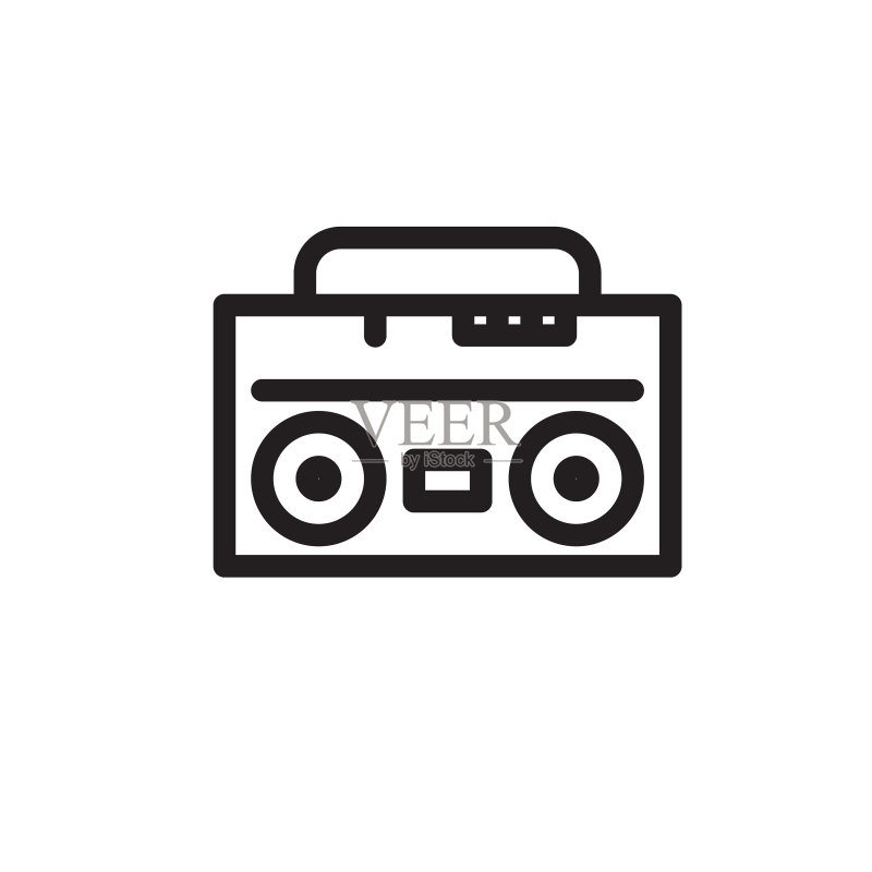 立体声系统相关音频和音乐图标图标素材