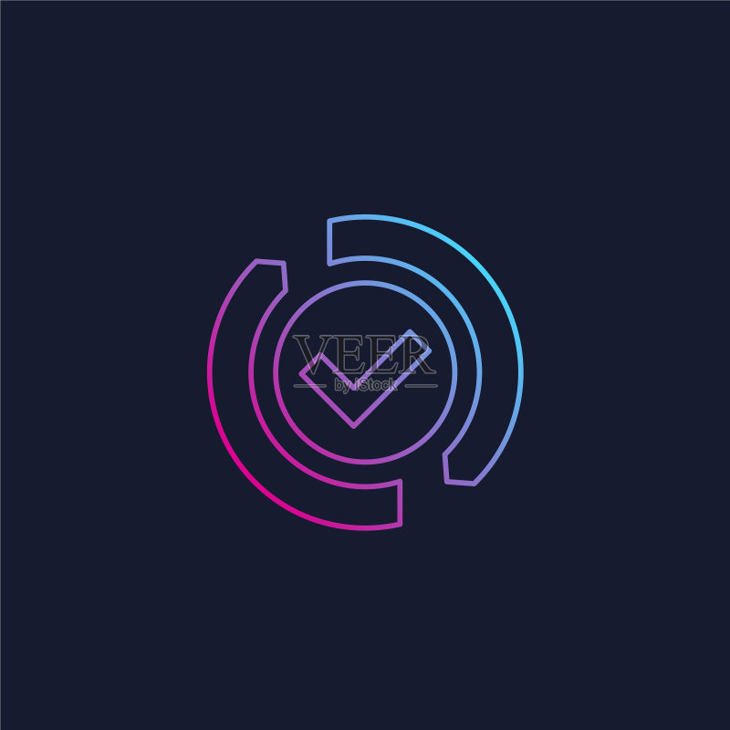 兑换转换完成线性图标图标素材