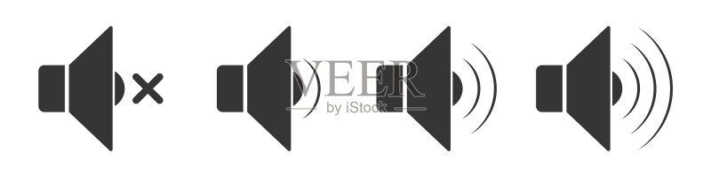 音量图标扬声器音量图标图标素材