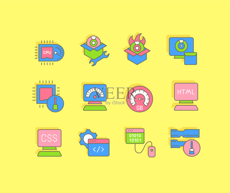 简约线条图标软件合集图标素材