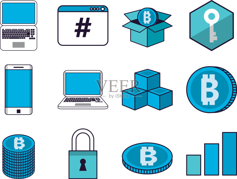 加密货币图标集图标素材