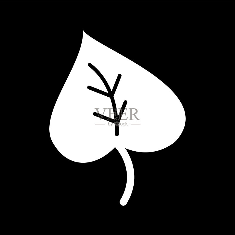 独特叶子字形图标图标素材