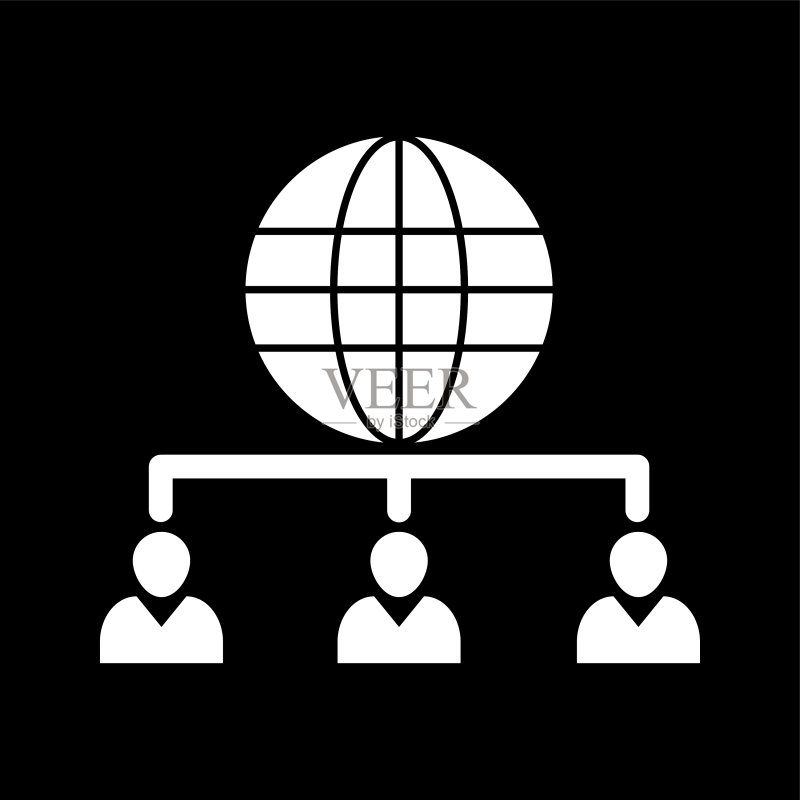 独特的Web客户端服务器字形图标图标素材