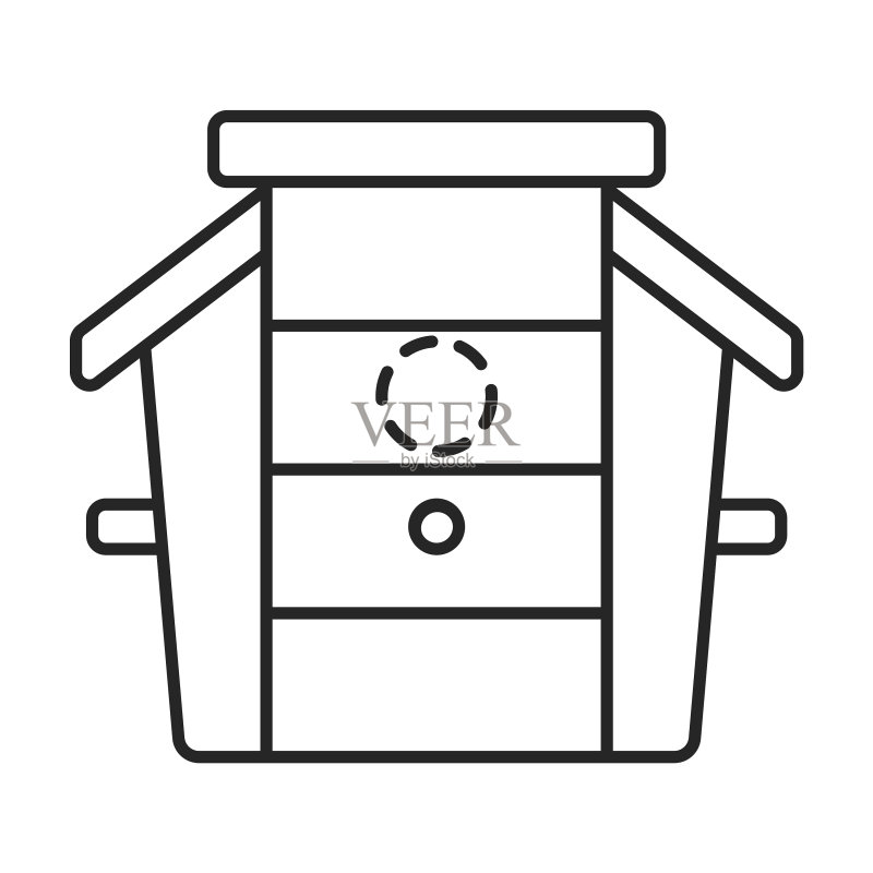 鸟舍轮廓图标,已隔离图标素材