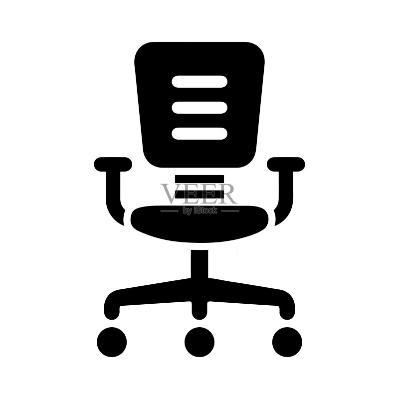 黑色办公椅图标矢量素材图标素材