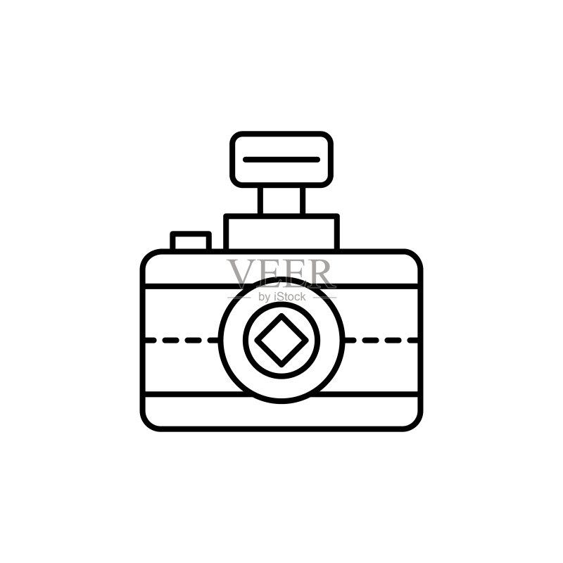 相机工具图标。考古学的简单线条,用于UI和UX,网站或移动应用程序的轮廓矢量元素图标素材