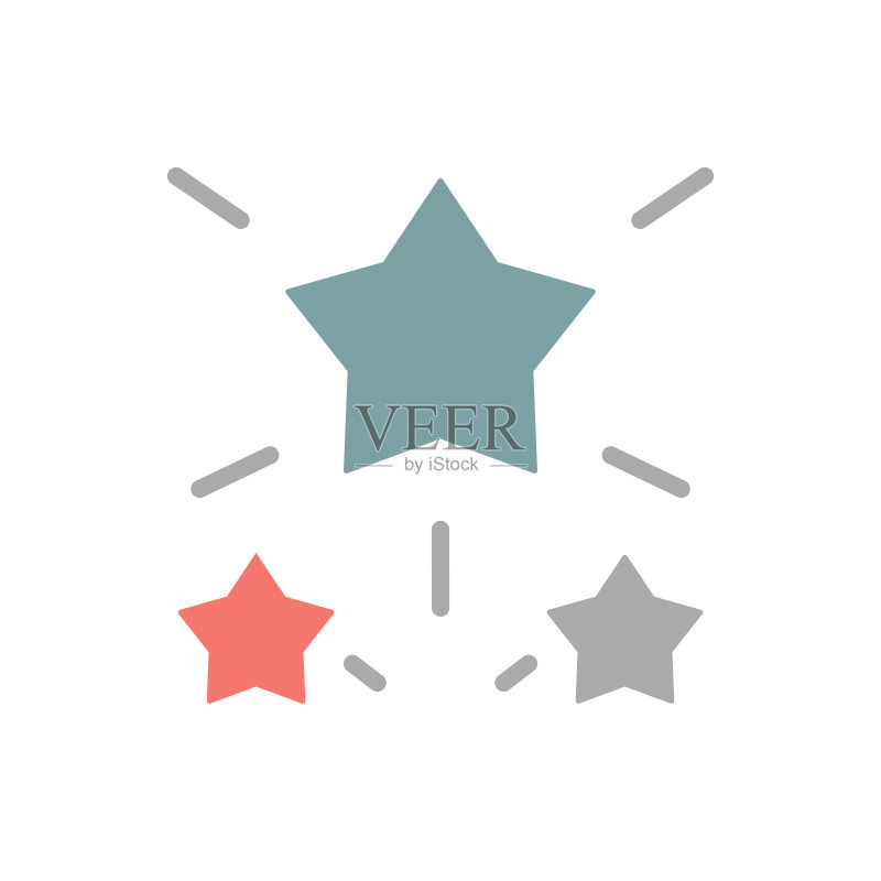 7月4日派对星星图标:美国UI/UX网站APP矢量元素图标素材