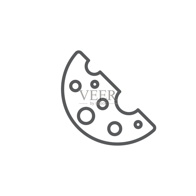白色背景上的奶酪矢量图标图标素材