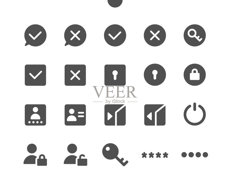 登录V2 UI像素完美设计图标素材