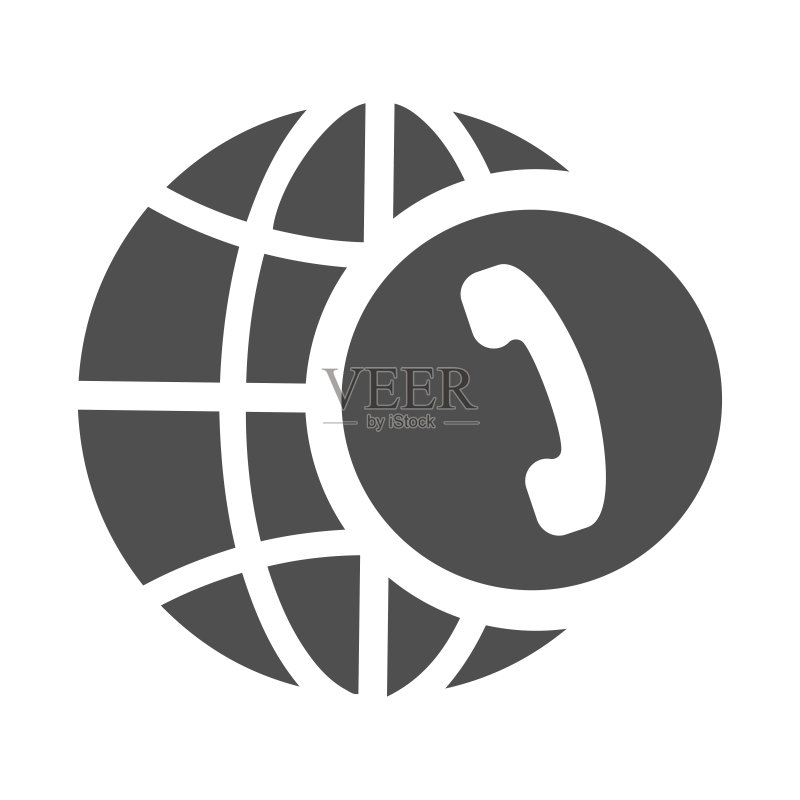 全球商业或通信灰色图标图标素材