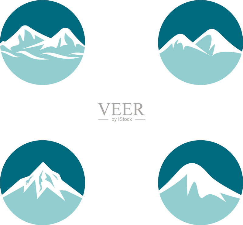 山脉logo模板图标图标素材