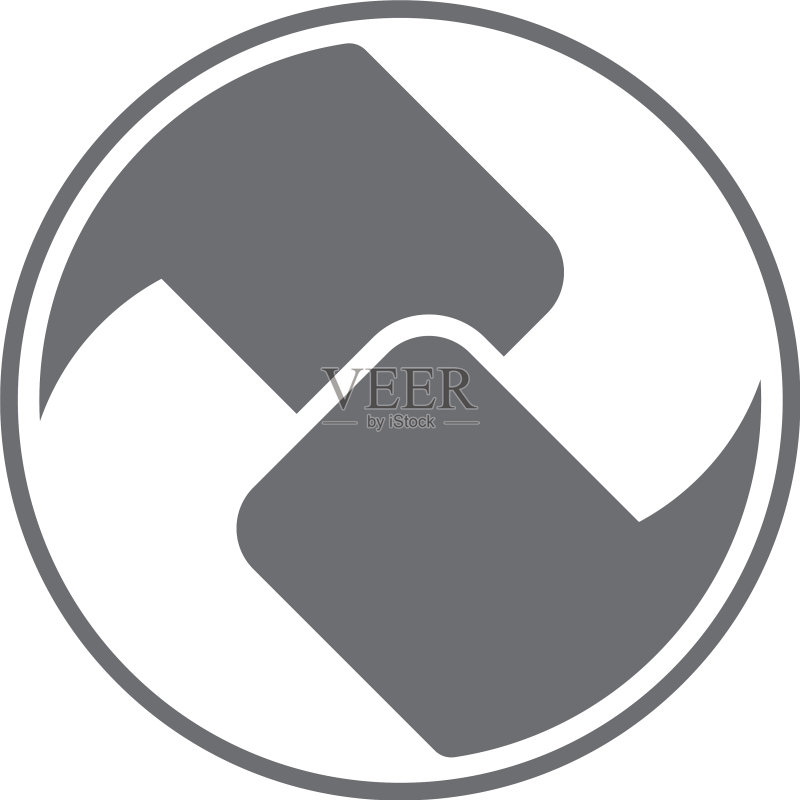 PD符号链接几何logo图标素材
