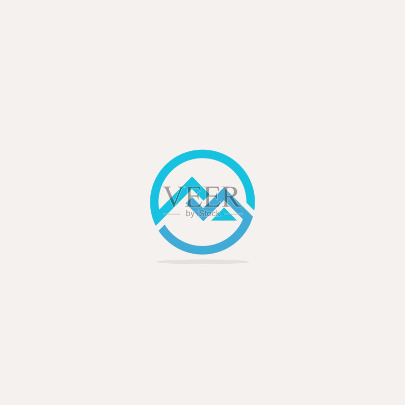 圆形三角形连接Logo图标素材