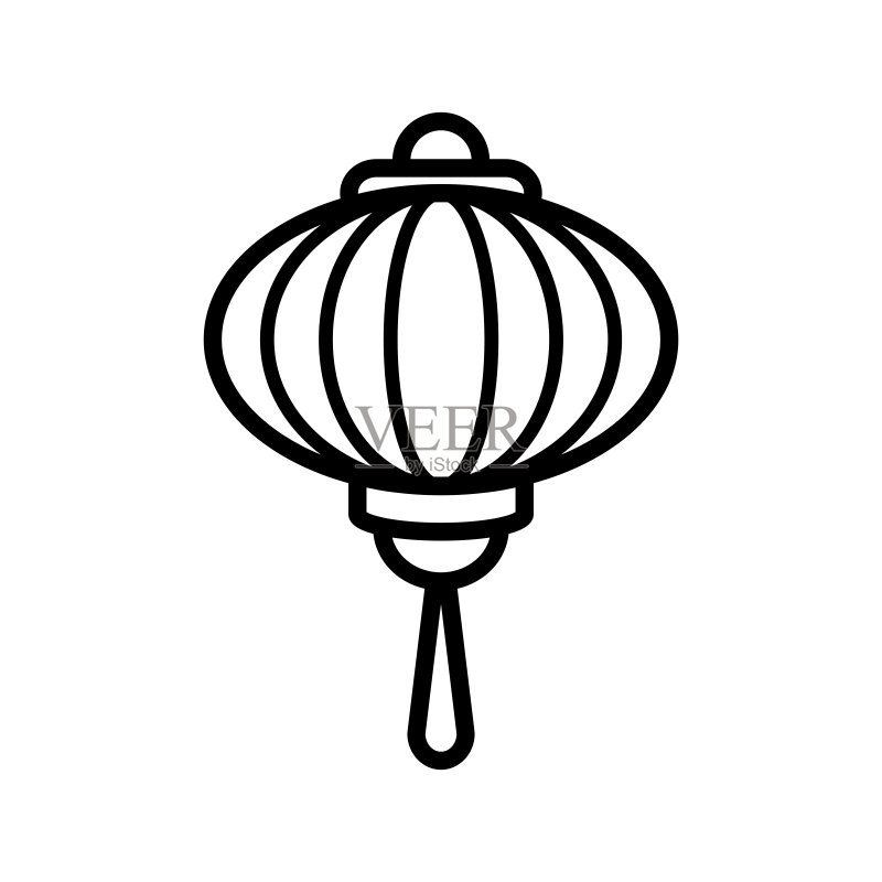 中国灯笼图标设计矢量模板图标素材