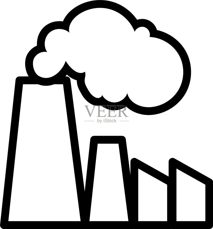 工厂建筑线条风格图标图标素材