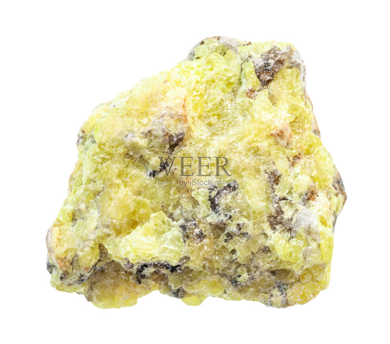 白色背景上的硫磺矿石照片摄影图片