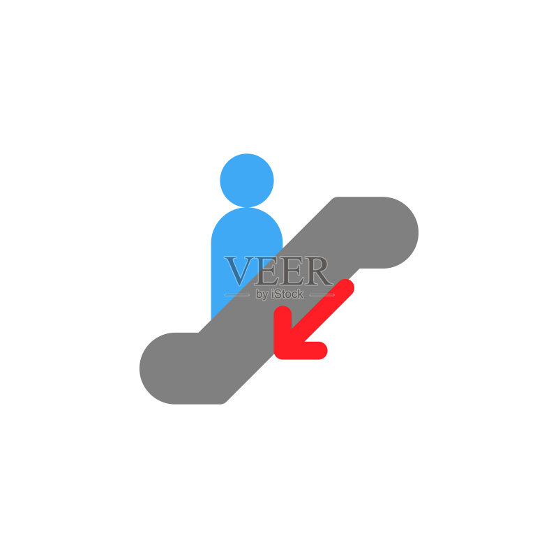 公共标识自动扶梯图标图标素材