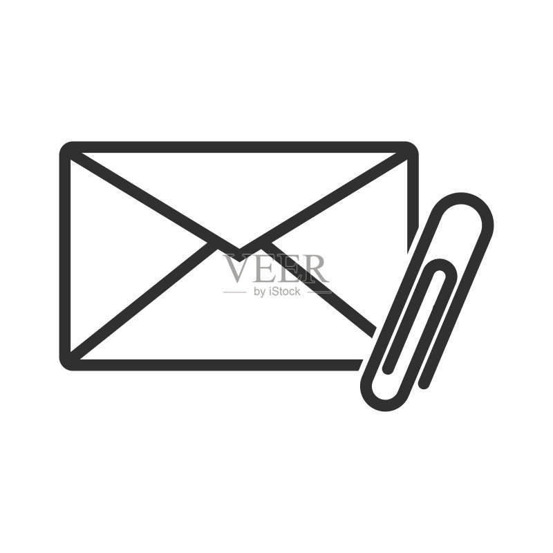 白色便签纸与回形针图标矢量插画图标素材