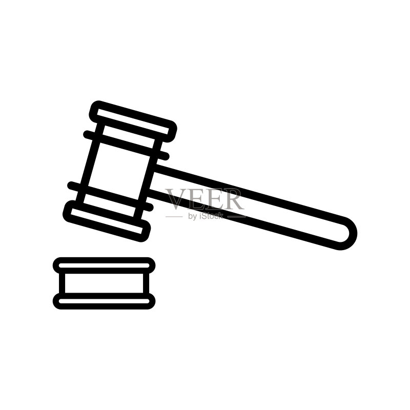 法槌法律图标设计矢量模板图标素材