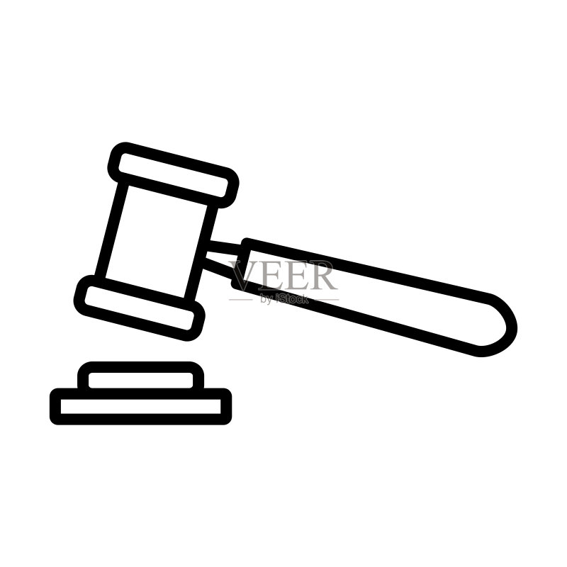 法槌法律图标设计矢量模板图标素材