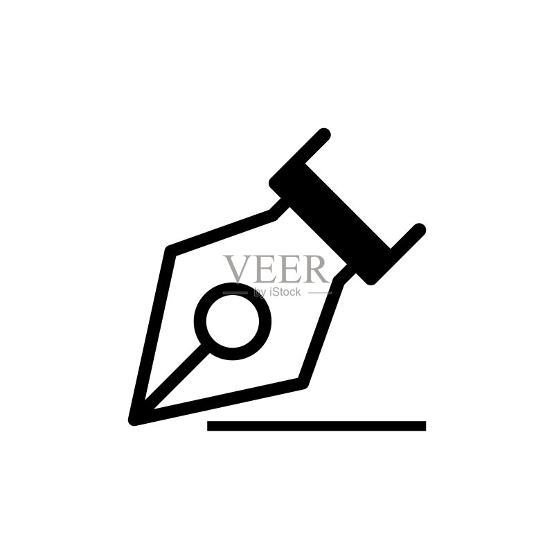 钢笔图标设计矢量模板图标素材
