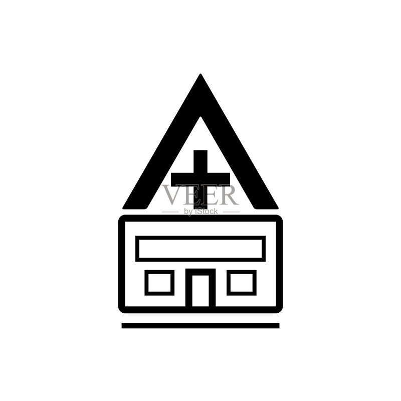 医院图标设计矢量模板图标素材