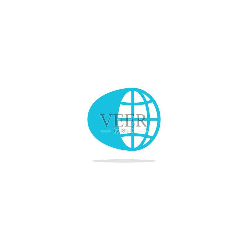 圆形地球Logo图标素材