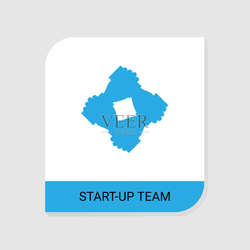 可编辑的商业启动团队图标图标素材
