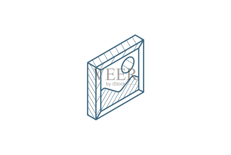 图片画廊2.5D 3D线稿图标图标素材